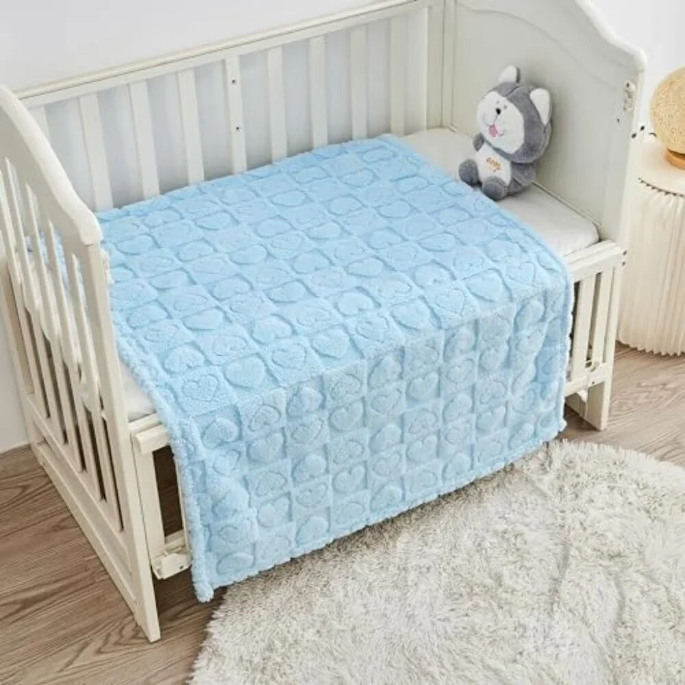 Sherpa Fleece Baby Blanket Ultra Soft Cozy Infant Toddler Receiving Throw